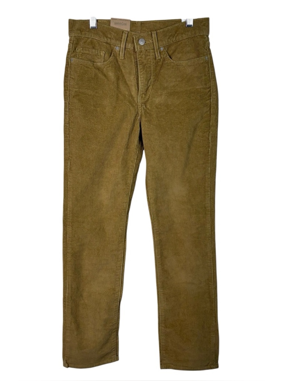 Levi's Women's 314 Shaping Straight Golden Yellow Corduroy Straight Leg Pants 27
